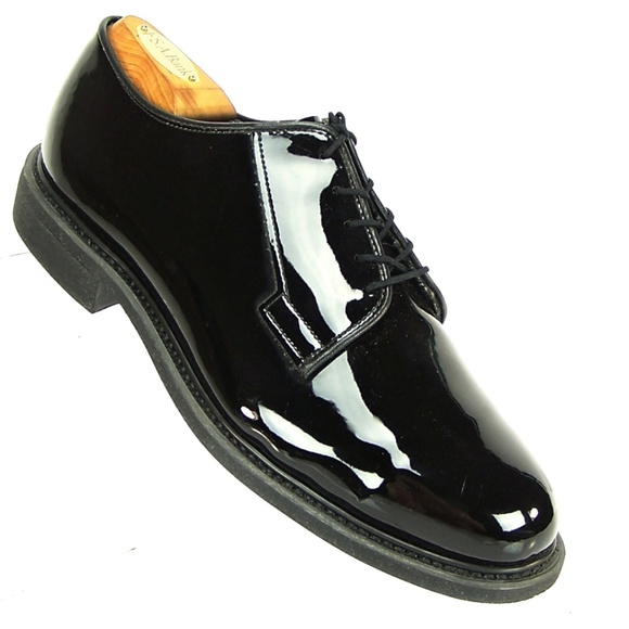 BATES MEN\'S  BLACK PATENT LEATHER OXFORD SHOES main image 8